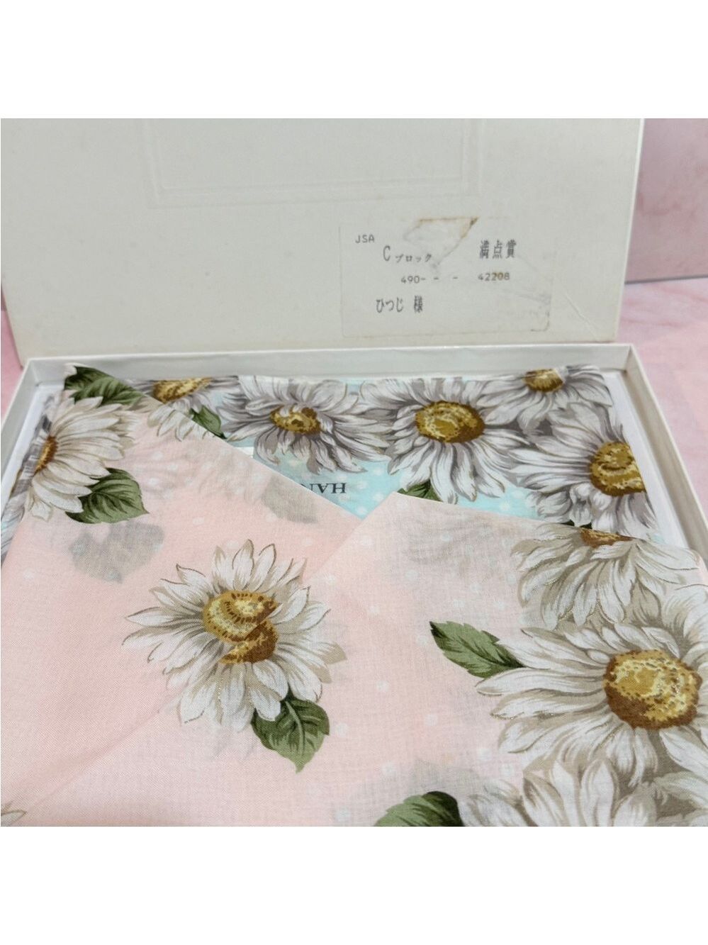 Vintage Floral Pink Scarf